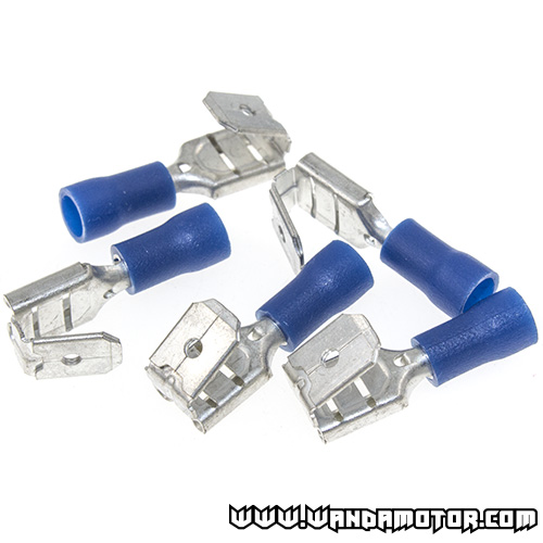 V-plug set 0.8 x 6.35 blue 5pcs